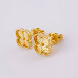 Topos Trebol Diamantado 2.95 g / in / 8.5 mm Oro Amarillo 18K