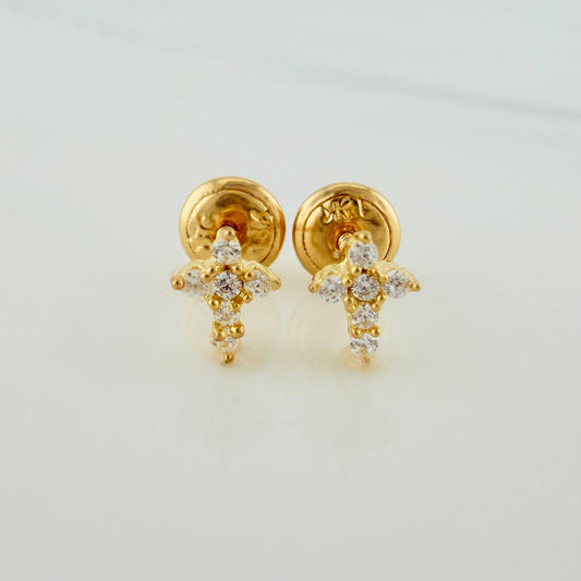 Topos Cruz 0.8gr / 4.5mm Oro Amarillo 18K &