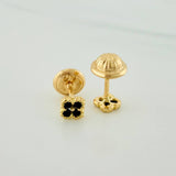 Clover Stud Earrings 0.65 g / in / 3.6 mm Yellow Gold 18K