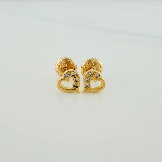 Topos Silueta Corazón 0.75gr / 5.7mm Oro Amarillo 18K &