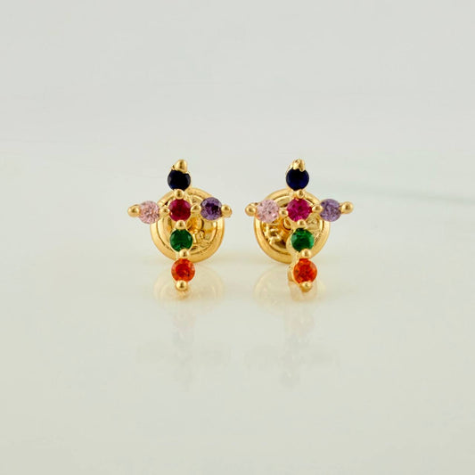 Topos Cruz 0.85gr / 6mm Oro Amarillo 18K &