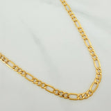 Cadena Figaro 8.05gr / 23 1/2 in / 4mm Oro Amarillo +1 18K %