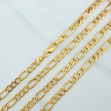 Cadena Figaro 8.05gr / 23 1/2 in / 4mm Oro Amarillo +1 18K %