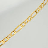 Cadena Figaro 7.95gr / 23 1/2 in / 4mm Oro Amarillo +1 18K %