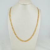 Cadena Figaro 8.05gr / 23 1/2 in / 4mm Oro Amarillo +1 18K %