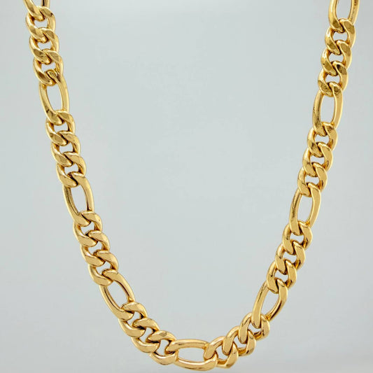 Cadena Figaro 14.35gr / 25 3/4 in / 6.3mm Oro Amarillo +1 18K $