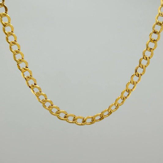 Cadena Cubana 10.1gr / 27 1/2 in / 4.5mm Oro Amarillo +1 18K $