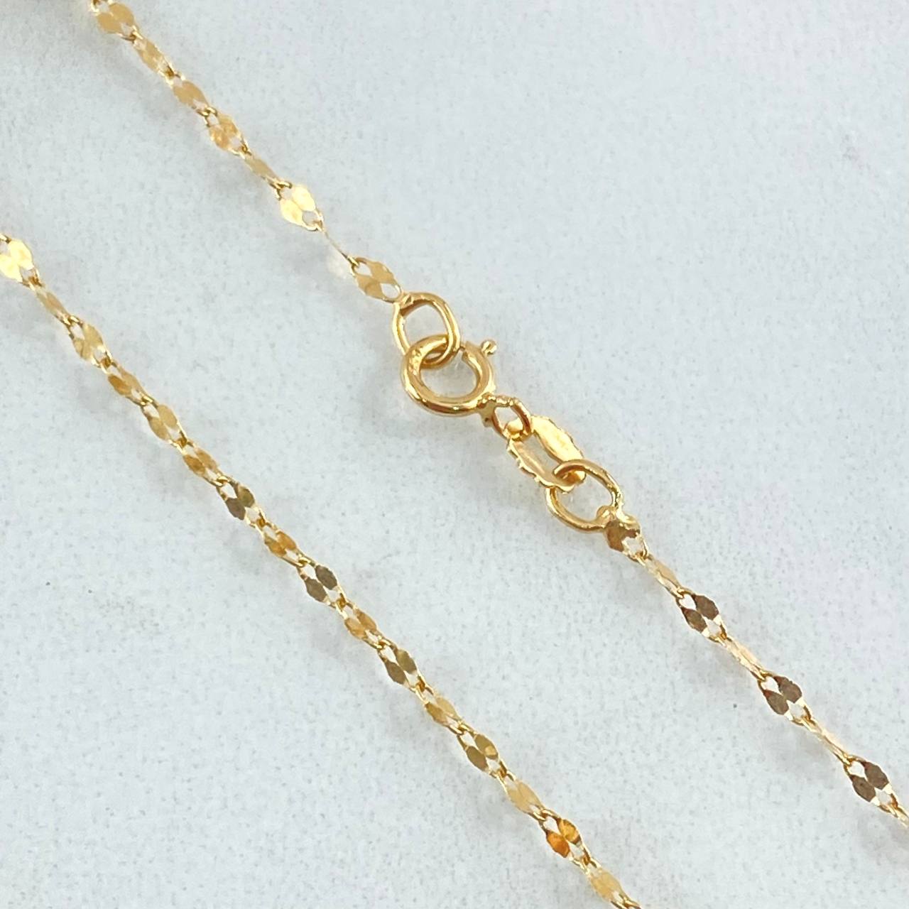 Mirror Flower Chain 0.75gr / 40cm / 18K Yellow Gold +3