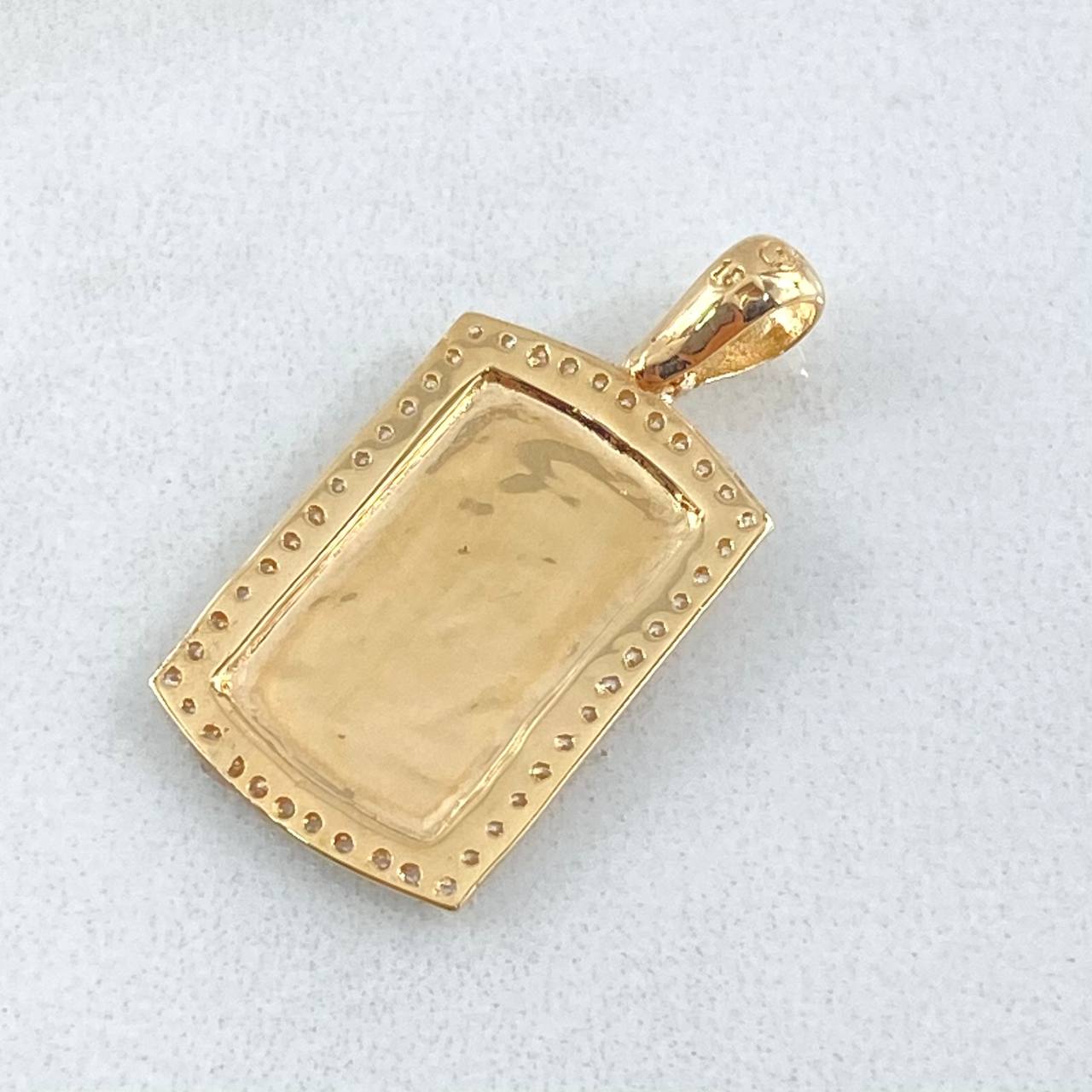 Dije Placa 2.45gr / 1 in / Oro Amarillo 18K