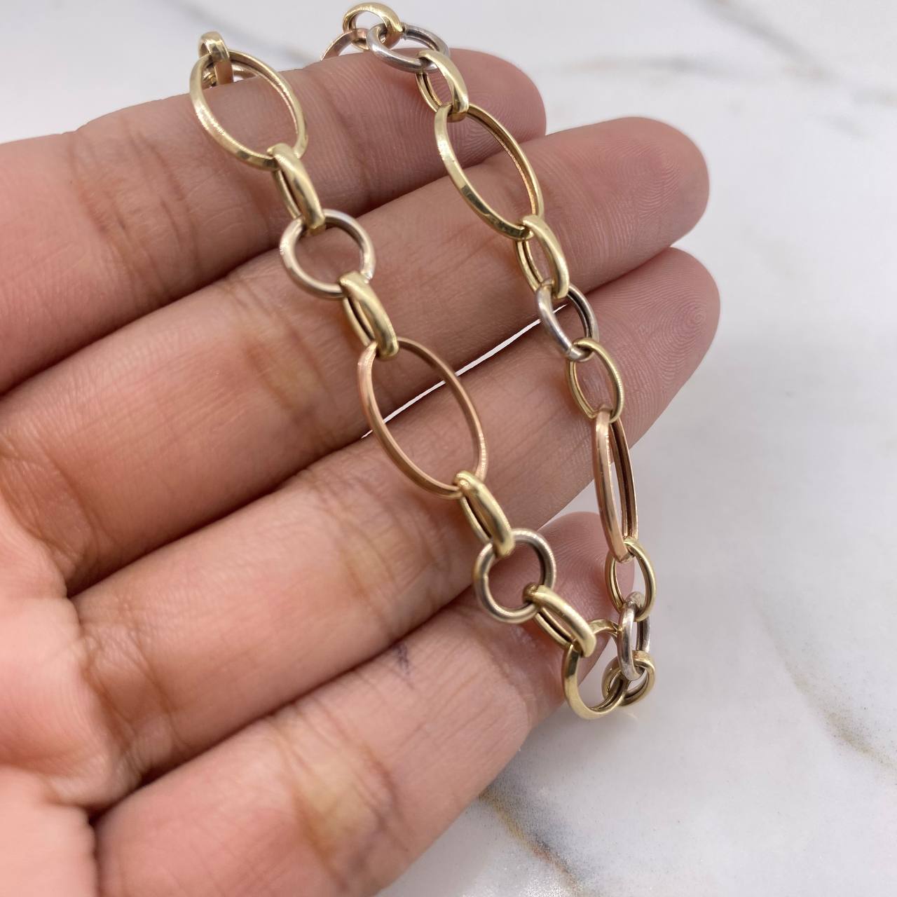 Bracelet Roll-On Type 3.95gr / 20cm / 4mm Beads Polished 18K Yellow Gold &