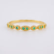 Emerald Wave Ring 9pts 1g / Size 4 1/4 Yellow Gold 18K