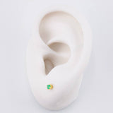 Topos Cuatro Garra Esmeraldas 9pts 0.8g / in / 2.8mm Oro Amarillo 18K