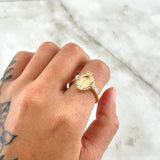 Virgin Miraculous Ring 3.9gr / Size 7 1/4 / White Zircons 18K Yellow Gold