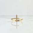 Cross Ring 1.55gr / Size 7 1/4 / White Zircons 18K Yellow Gold