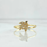 Paloma Ring 1.25gr / Size 6 1/2 / White Zircons - Black Eye 18K Yellow Gold