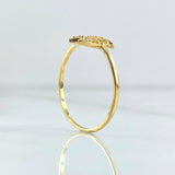 Paloma Ring 1.25gr / Size 6 1/2 / White Zircons - Black Eye 18K Yellow Gold