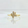Cactuus Ring 1.15gr / Size 6 1/2 / White Zircons 18K Yellow Gold