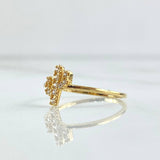 Cactuus Ring 1.15gr / Size 6 1/2 / White Zircons 18K Yellow Gold