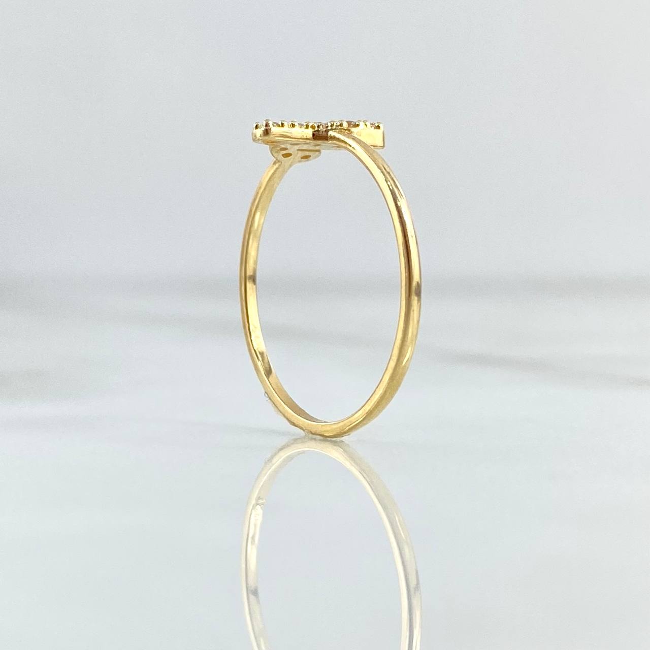 Cactuus Ring 1.15gr / Size 6 1/2 / White Zircons 18K Yellow Gold