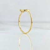 Cactuus Ring 1.15gr / Size 6 1/2 / White Zircons 18K Yellow Gold