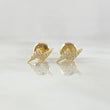 Topos Rayo 0.65gr / 9mm Circones Blancos Oro Amarillo 18K ©