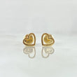 Stud Earrings Heart Silhouette Polished 0.7gr / 6.3mm 18K Yellow Gold ©