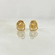 Heart Silhouette Stud Earrings 0.45gr / 4.6mm 18K Yellow Gold