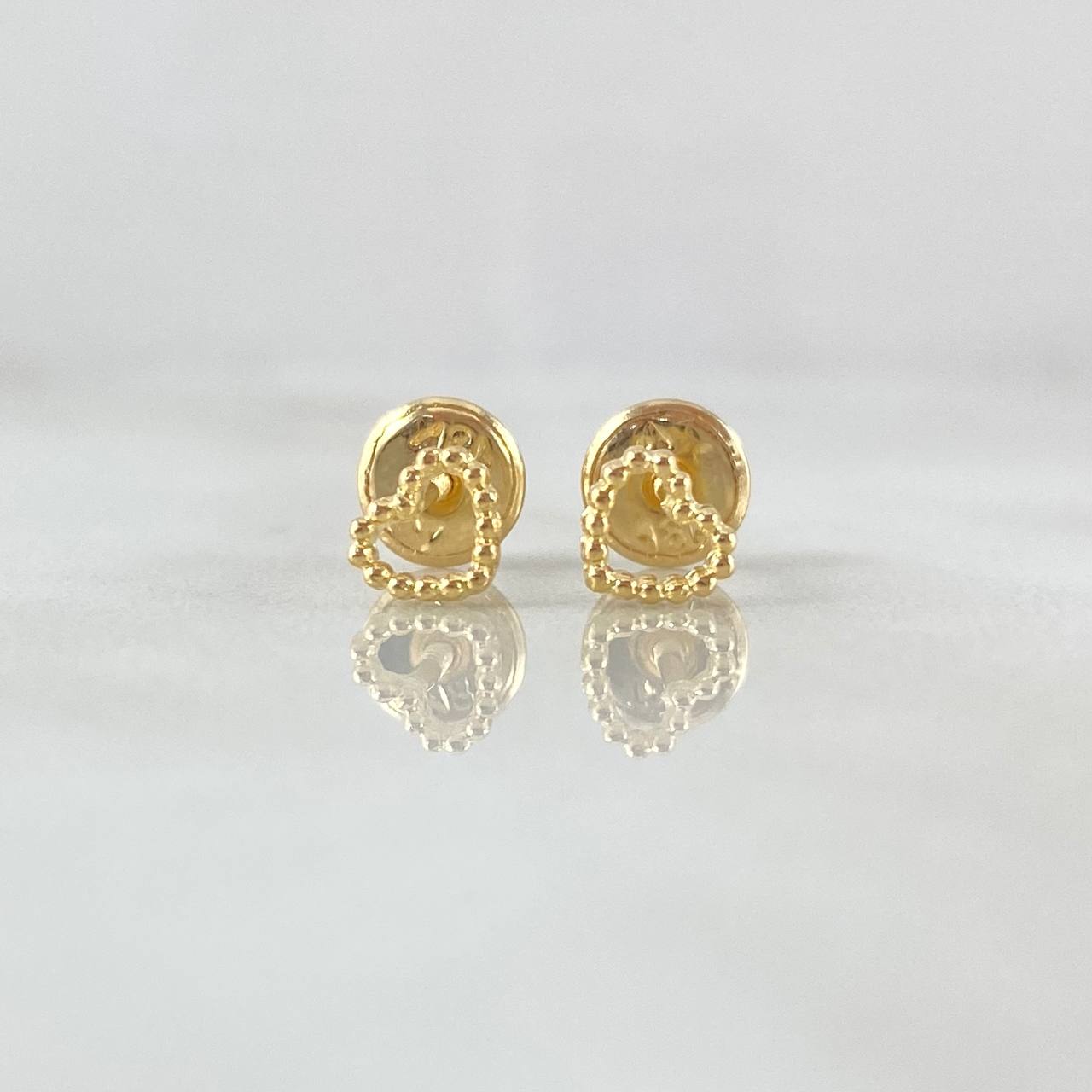 Topos Corazon Silueta Bordeada 0.6gr / 4.3mm Oro Amarillo 18K ©
