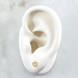 Topos Corazon Silueta Bordeada 0.6gr / 4.3mm Oro Amarillo 18K *