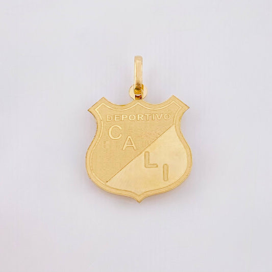 Dije Escudo Deportivo Cali 1.3gr / 1 in / Oro Amarillo 18K ©
