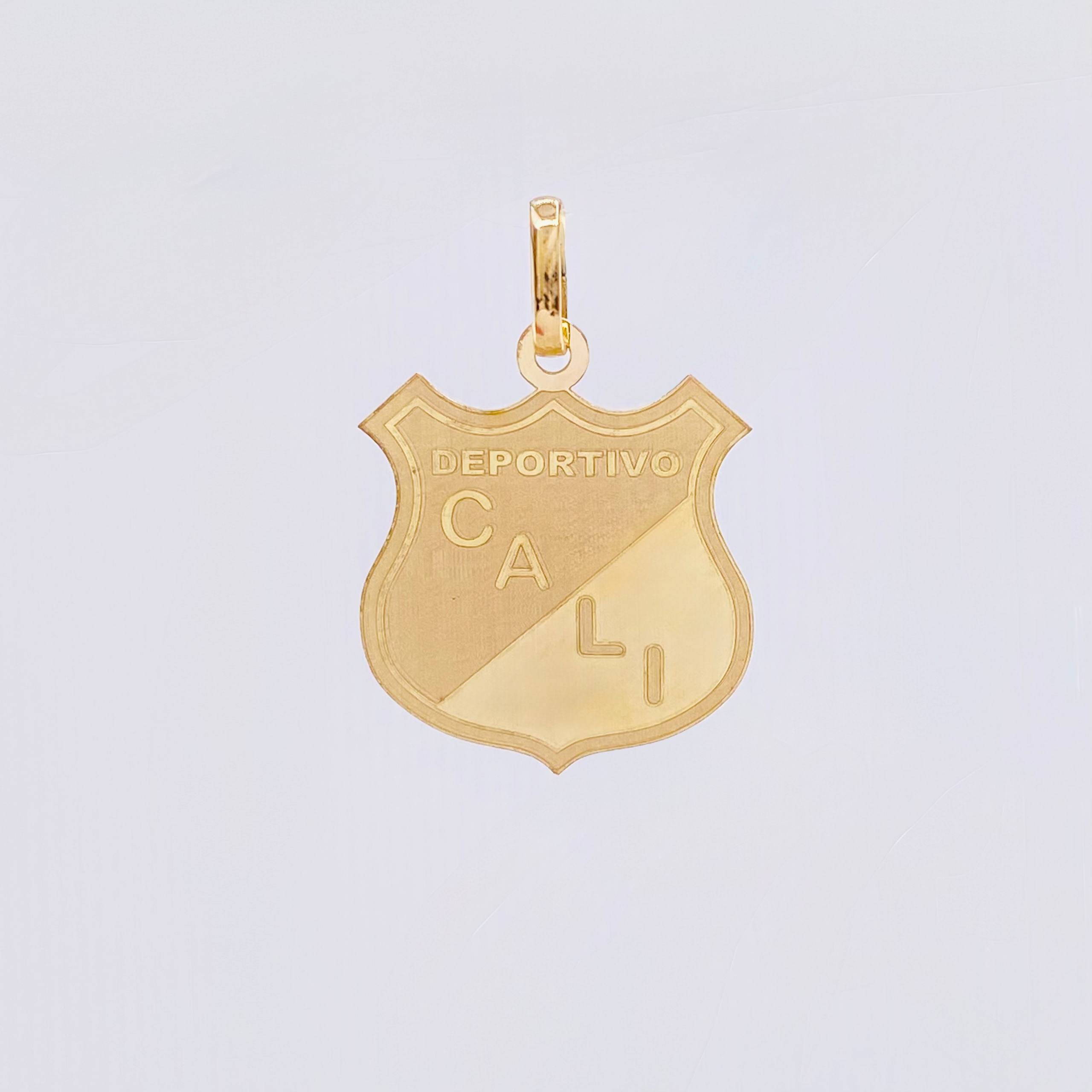 Deportivo Cali Shield Pendant 1.35gr / 1 in / Yellow Gold 18K