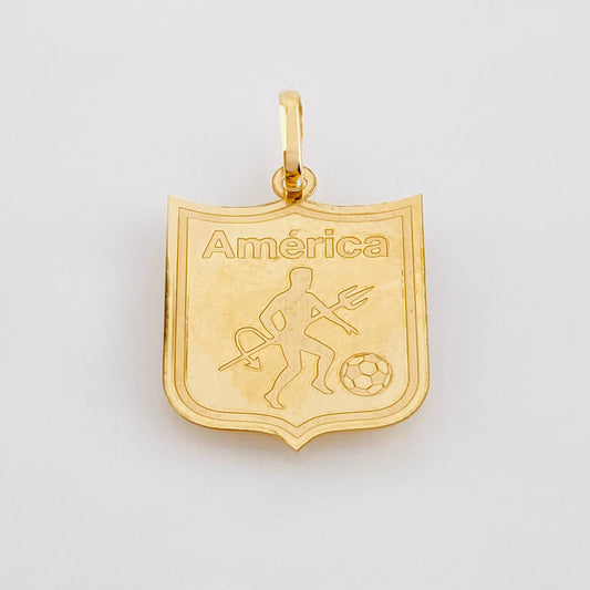 Dije Escudo America De Cali 1.55gr / 1 in / Oro Amarillo 18K