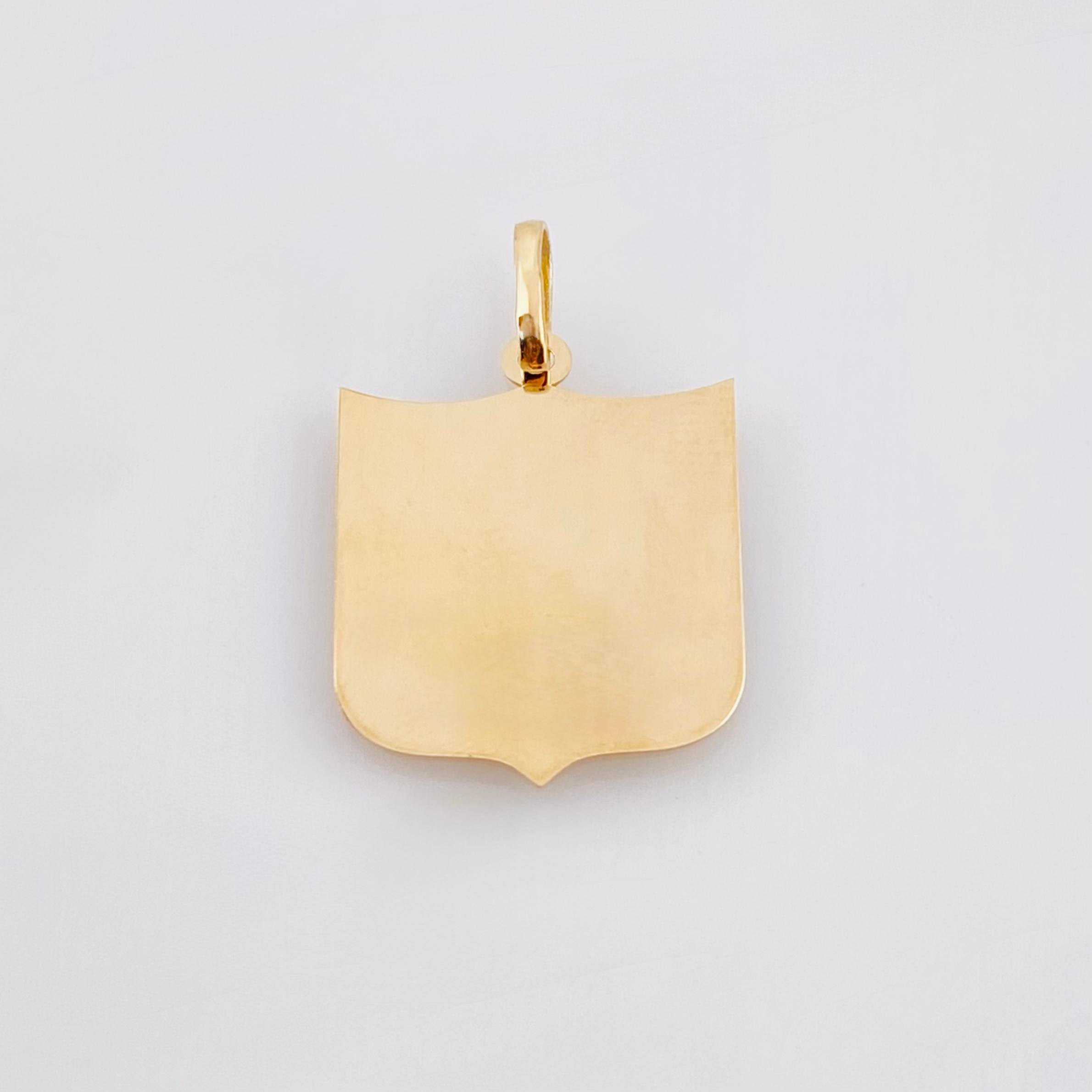 Dije Escudo America De Cali 1.55gr / 1 in / Oro Amarillo 18K