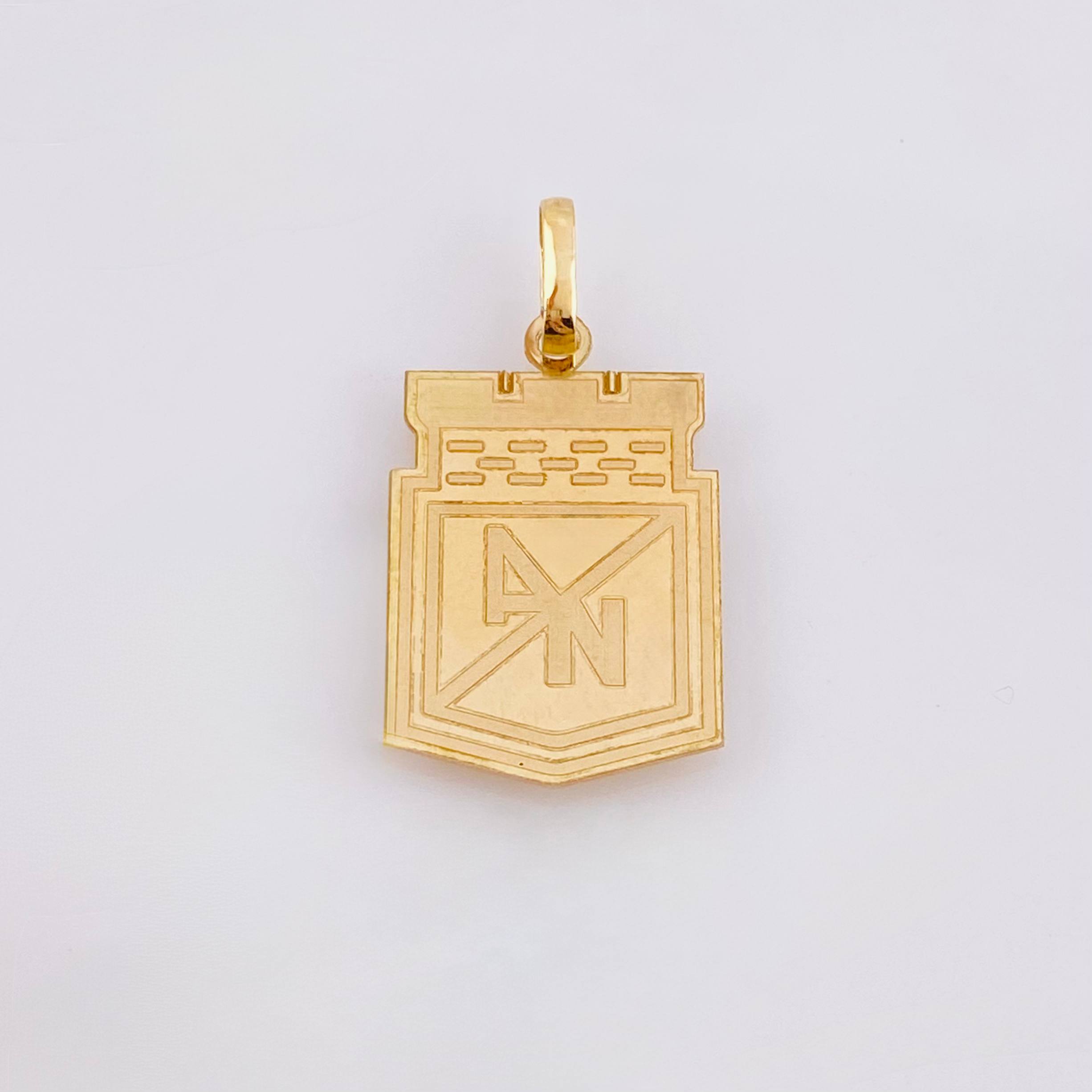Dije Escudo Atletico Nacional 1.25gr / 1 in / Oro Amarillo 18K