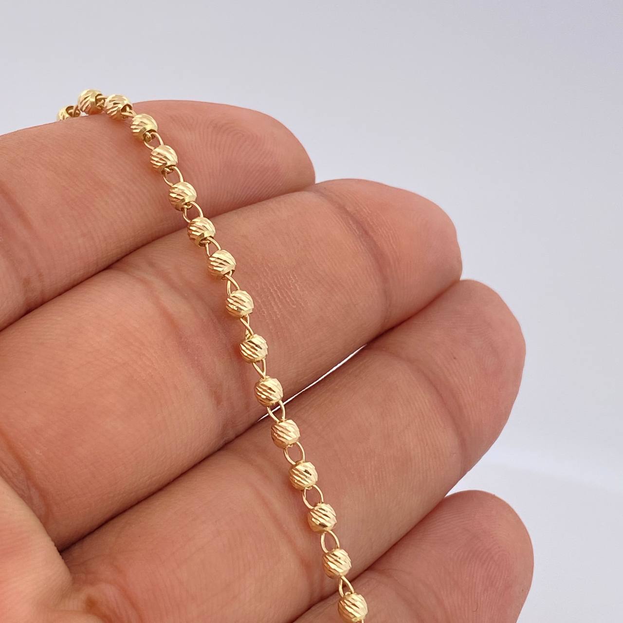 Military Type Bracelet 2.55gr / 19cm / 18K Yellow Gold &