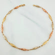 Rustic Dubai Anklet 3.35 g / 9 3/4 in / 3 mm Three Golds 18K