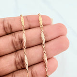 Rustic Dubai Anklet 3.35 g / 9 3/4 in / 3 mm Three Golds 18K