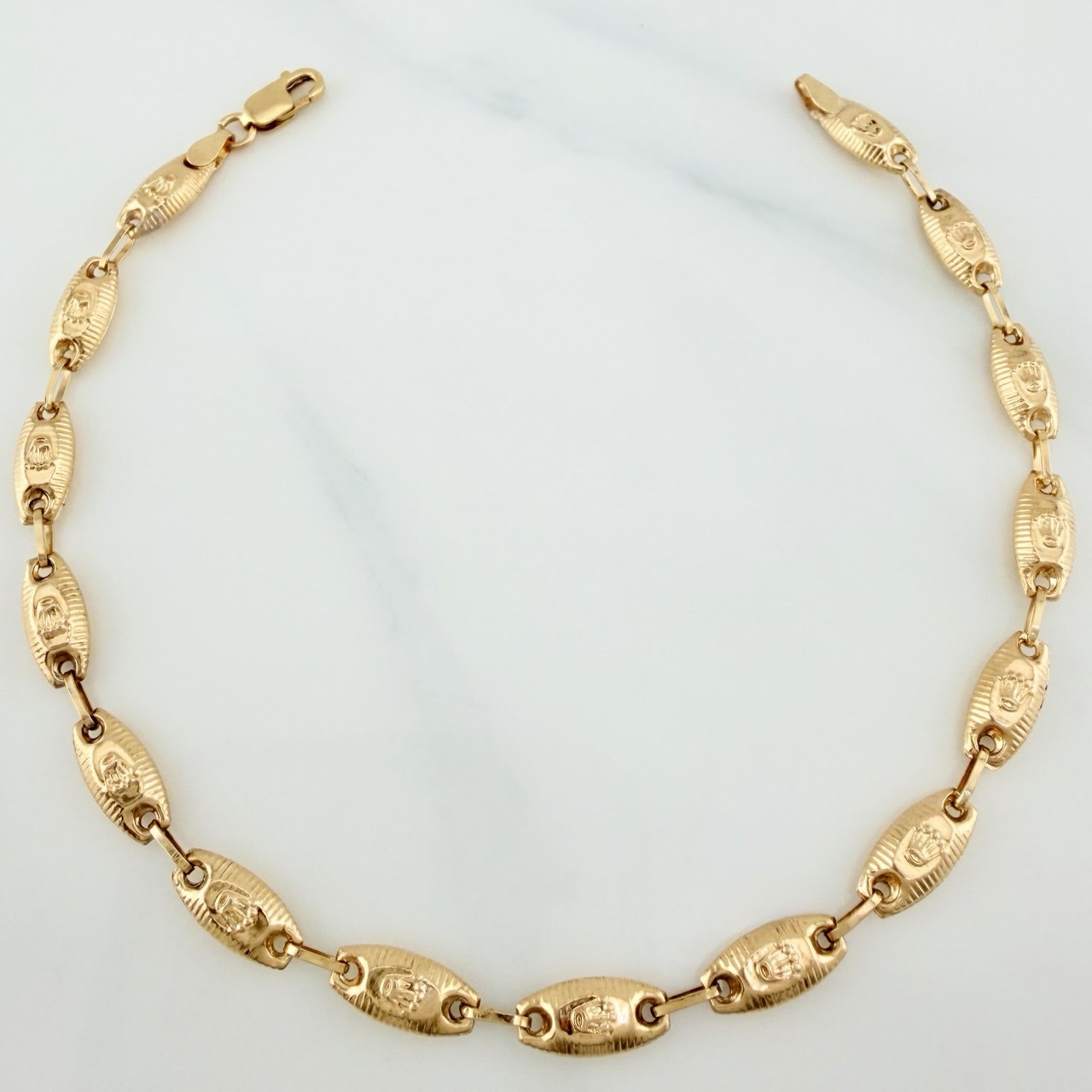 Tobillera Rustico Corona 3.55 g / 7 1/2 in / 4.5 mm Oro Amarillo 18K