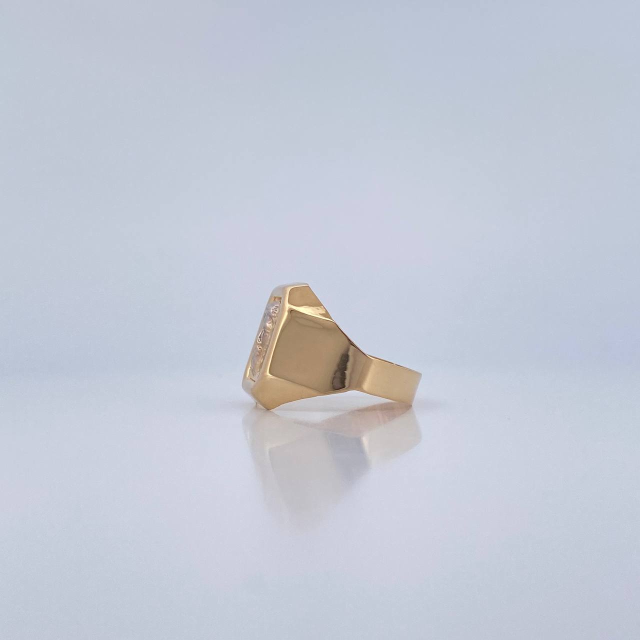 Christ Face Ring 4.35gr / Size 11 / Two-tone Yellow and White Gold 18K &
