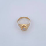 Clover Ring 1.95gr / Size 8 / Two-tone Yellow and White Gold 18K &