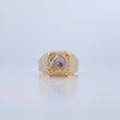 Horseshoe Horse Ring 4.05gr / Size 11 / Two-tone Yellow and White 18K Gold &