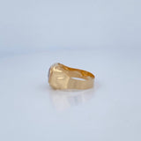 Horseshoe Horse Ring 4.05gr / Size 11 / Two-tone Yellow and White 18K Gold &