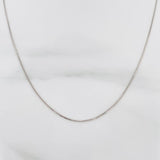Cadena Veneciana 1.4g / 50cm / 0.5mm Oro Blanco 18K