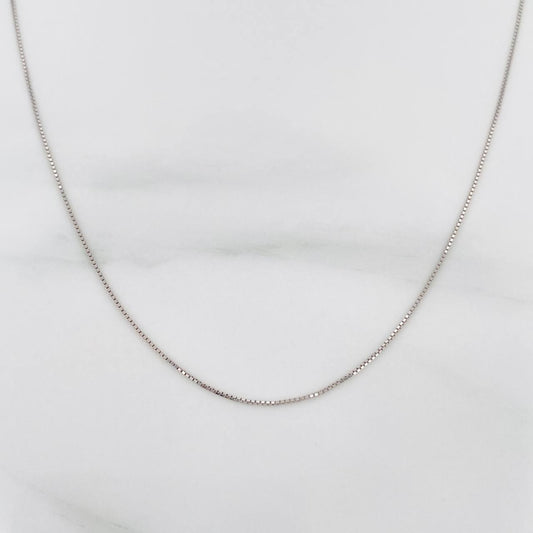 Cadena Veneciana 1.15 g / 40 cm / 0.6 mm Oro Blanco 18K