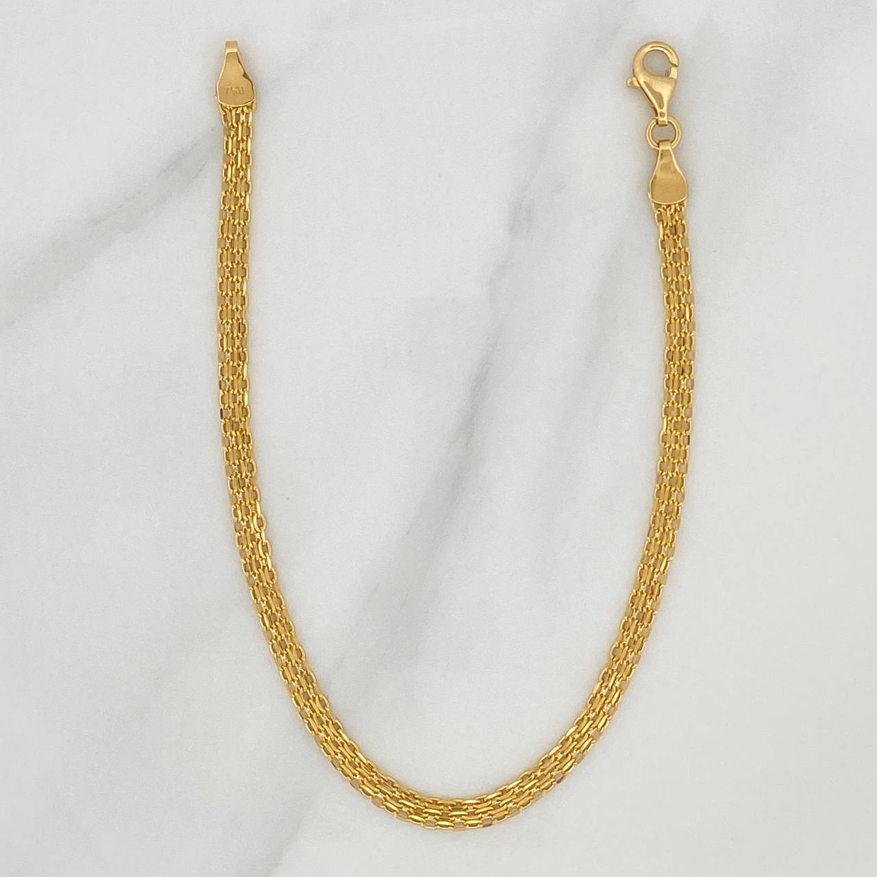 Pulso Chino 2.35 g / 7 1/2 in / 3.2 mm Oro Amarillo 18K