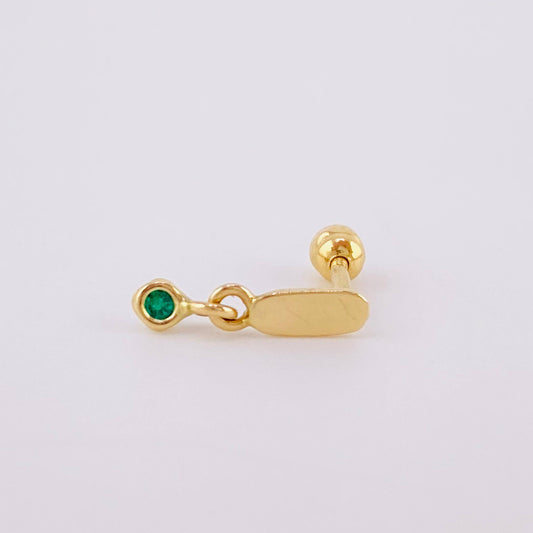 Piercing Globo Colgante 0.4 g / 1/2 in Oro Amarillo 18K