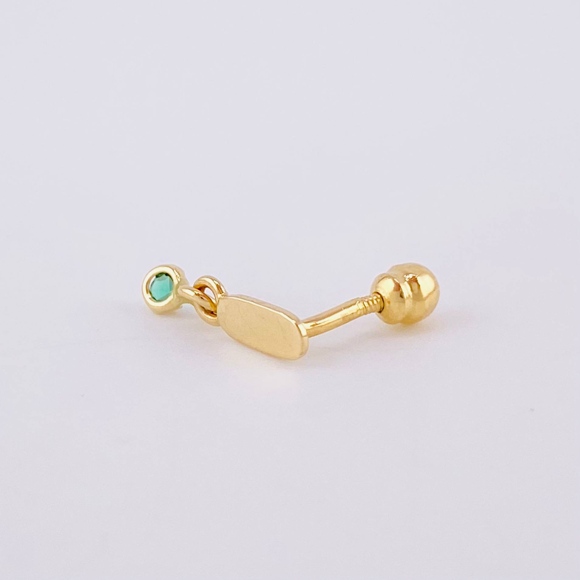 Hanging Globe Piercing 0.4 g / 1/2 in 18K Yellow Gold