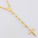 Rosario Virgen Milagrosa Cruz Cristo 12.95 g / 15 3/4 in / 4.8 mm Oro Amarillo 18K