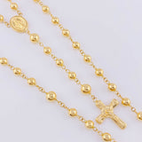 Rosario Virgen Milagrosa Cruz Cristo 12.95 g / 15 3/4 in / 4.8 mm Oro Amarillo 18K