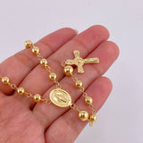 Rosario Virgen Milagrosa Cruz Cristo 12.95 g / 15 3/4 in / 4.8 mm Oro Amarillo 18K